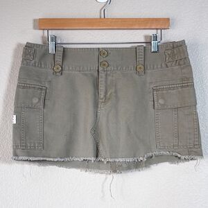Y2K Tommy Jeans Cargo Mini Skirt Khaki Low Rise Size 11 2003